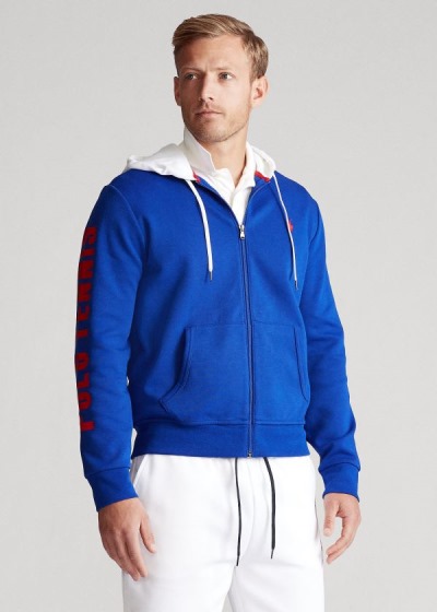 Sudaderas Con Capucha Polo Ralph Lauren Hombre Azul Rey Azules - Polo Tennis Double-Knit - MWRHF1706